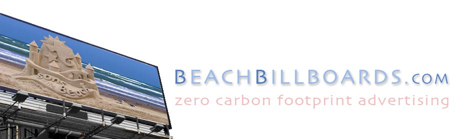 beach billboards zero carbon footprint advertising